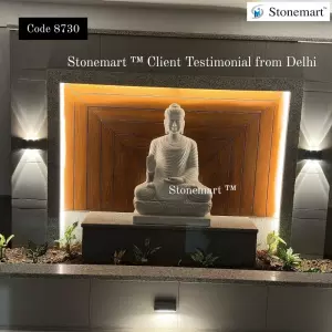 Client Testimonial Of 36 Inch White Buddha Statue From Delhi