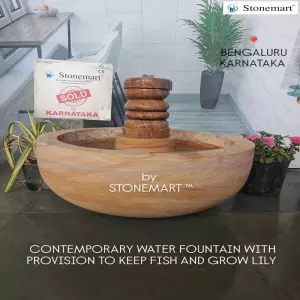 Sold To Bengaluru, Karnataka - Natural Stone Water Feature Or Lily Pond For Home Decor