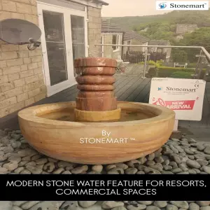 Sold To Devargaon, Maharashtra - Soothing Sandstone Modern Water Feature For Indoor And Outdoor Decor