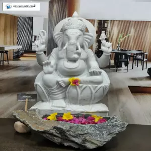 2 Feet Ganesha Statue With Rock Urli