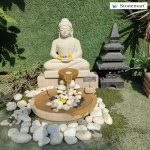 Sold Buddha Zen Garden With Fountain And Pagoda