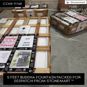Packing Stone Buddha Fountain For Shipping To Pune, Maharashtra
