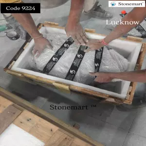 Pathway Stones Getting Packed For Shipment To Lucknow, Uttar Pradesh