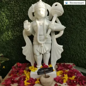 25 Inch Lord Hanuman Marble Statue