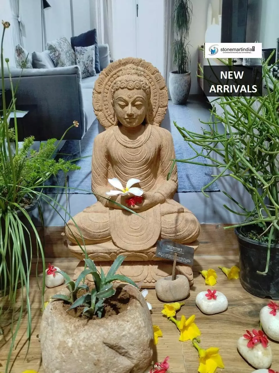 Sold 22 Inch Meditation Buddha Statue - stonemartindia.com