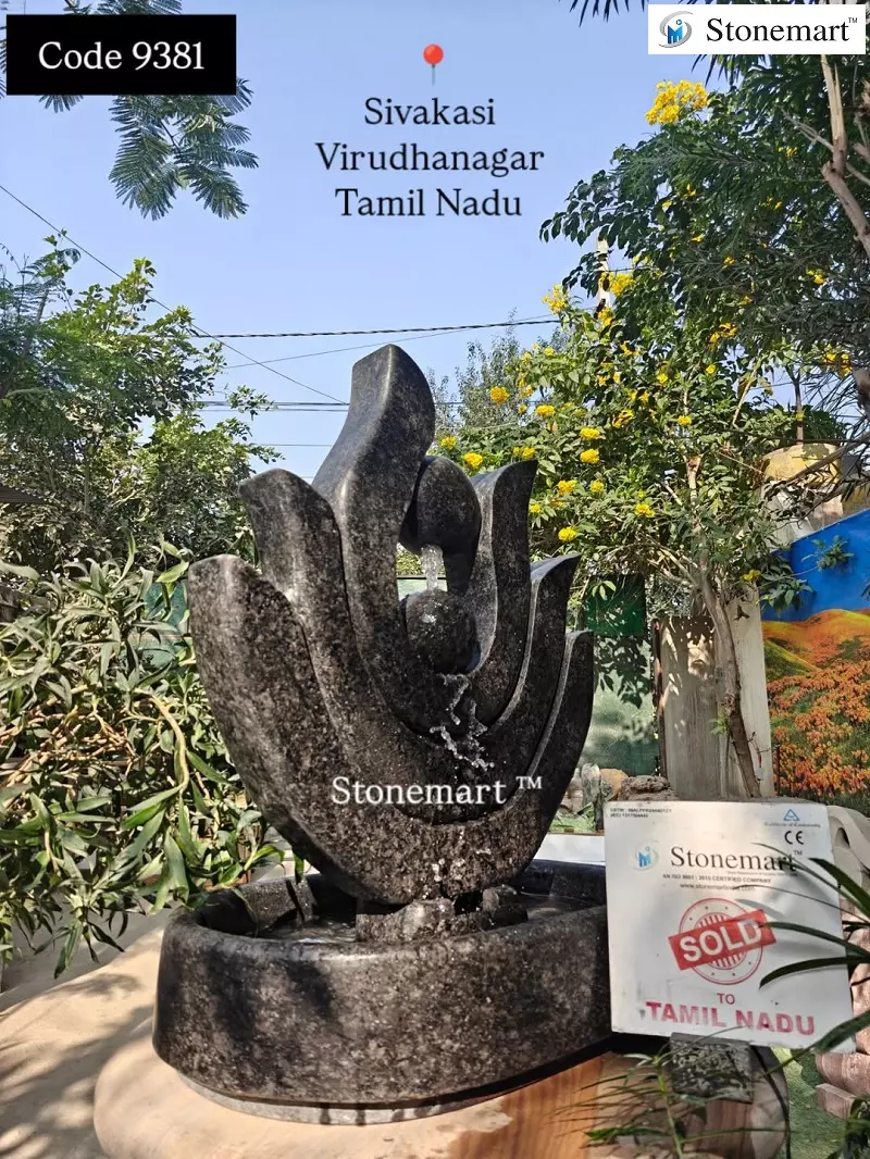 Granite Lotus Fountain