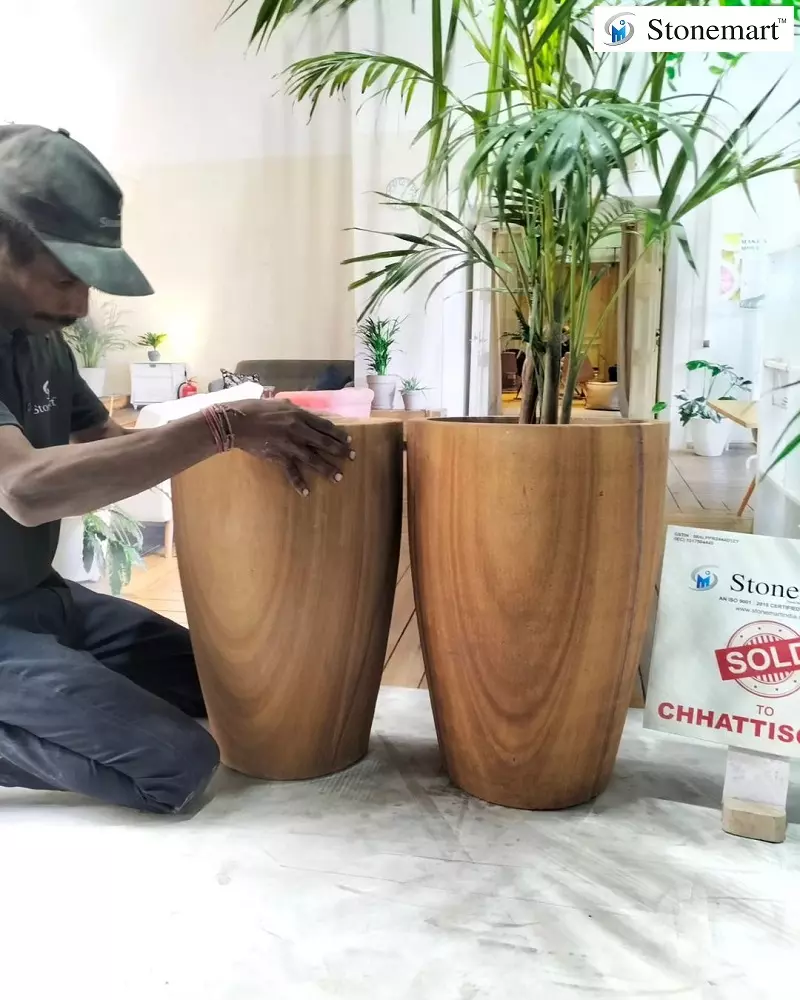 Stone Planters For Interior Vintage Decor
