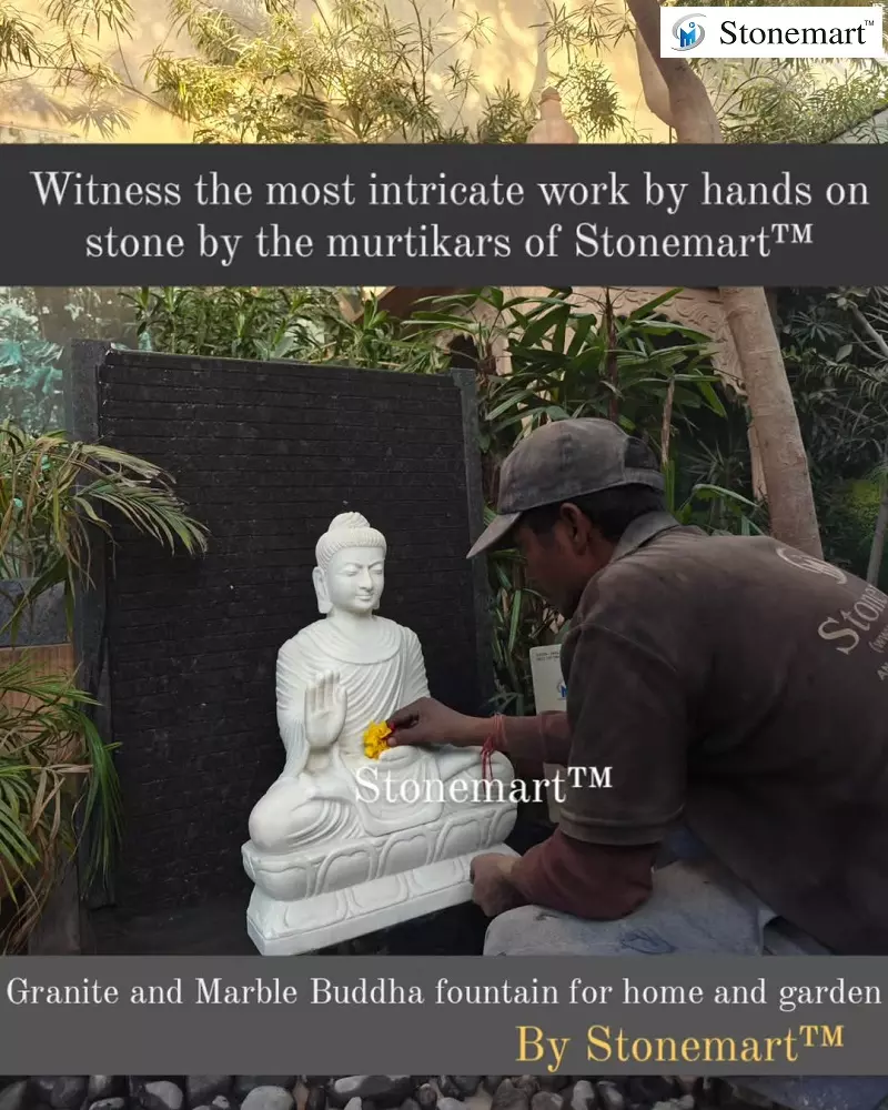 Buddha Waterfall For Office Lobby Decor