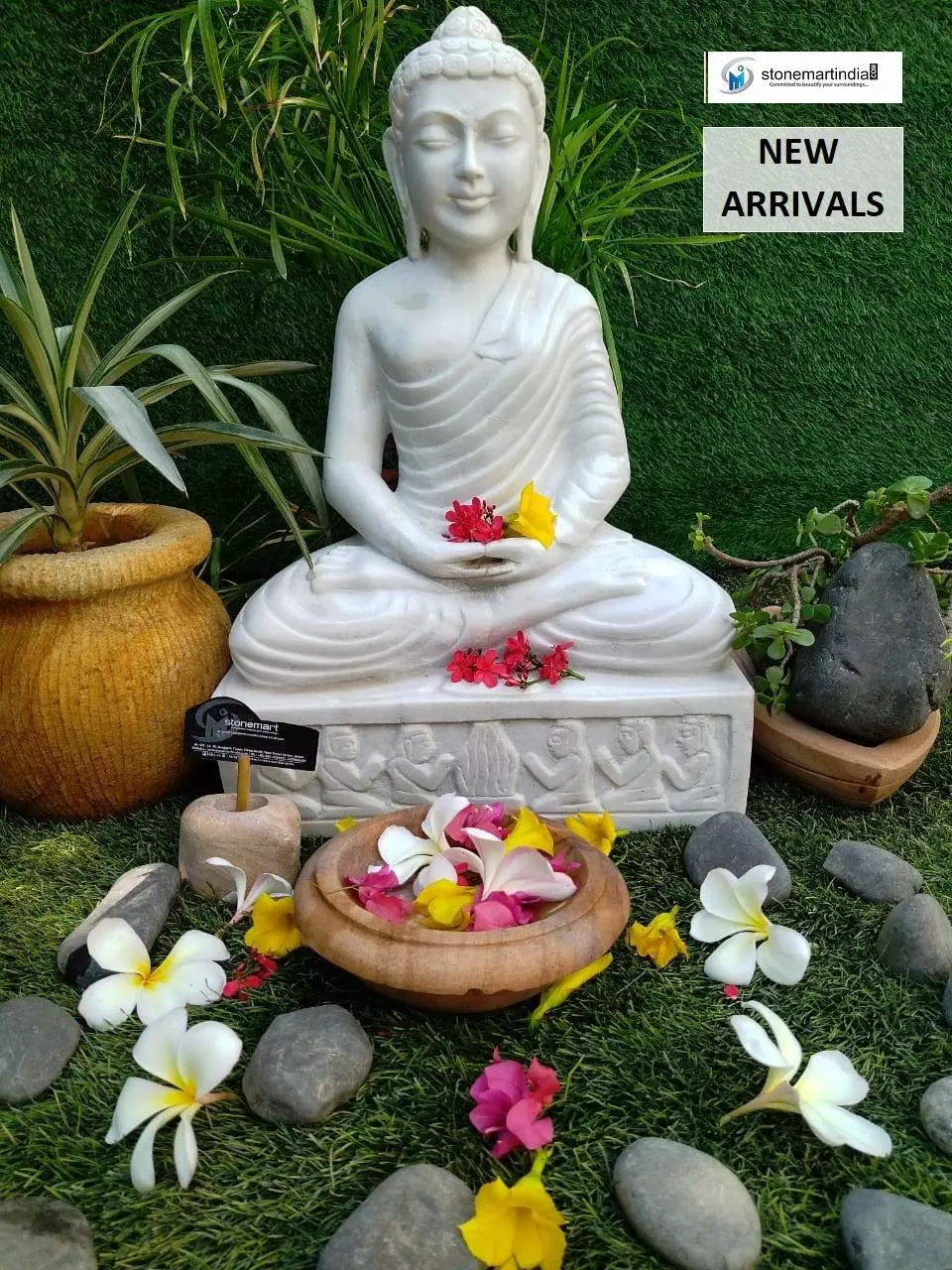 Marble on sale buddha statue