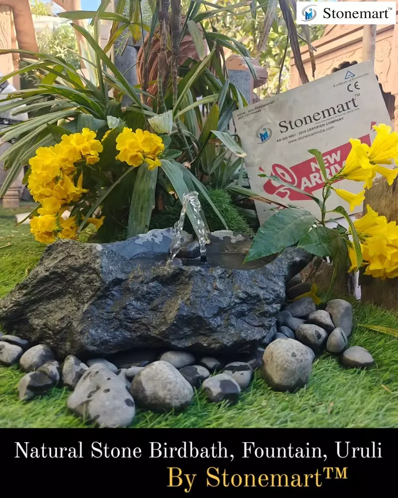 Stone Bird Bath Fountain For Balcony