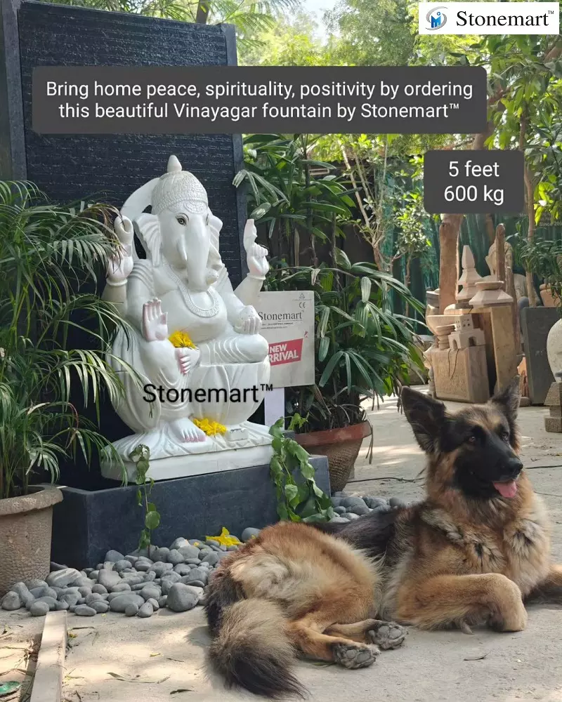 Stone Ganesha Fountain For Entryway
