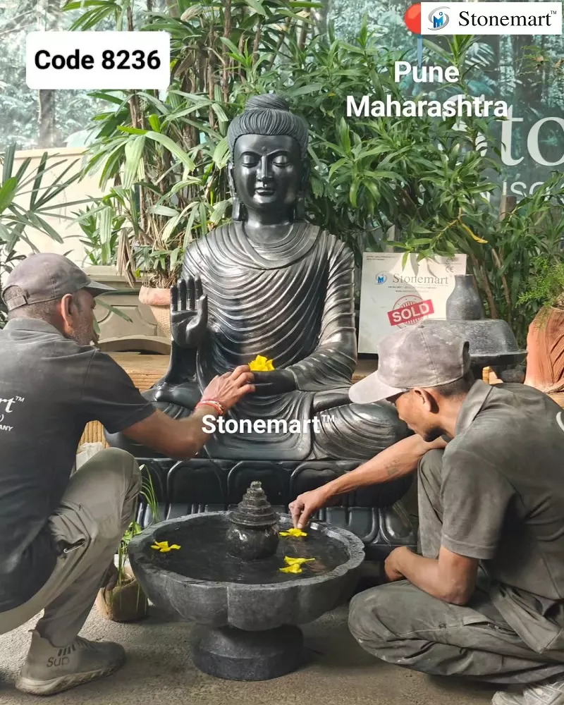 Hand Carved Buddha Water Fountain