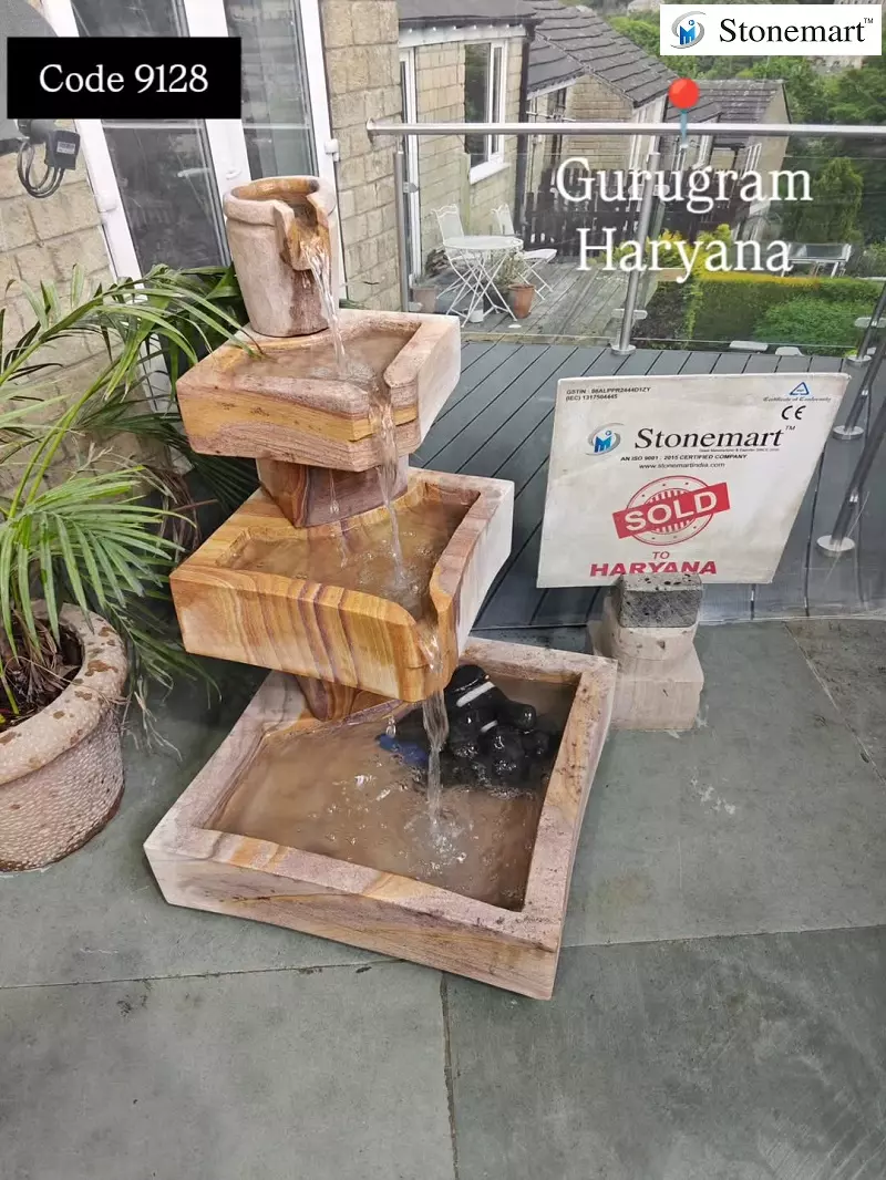 Cascading Stone Fountain