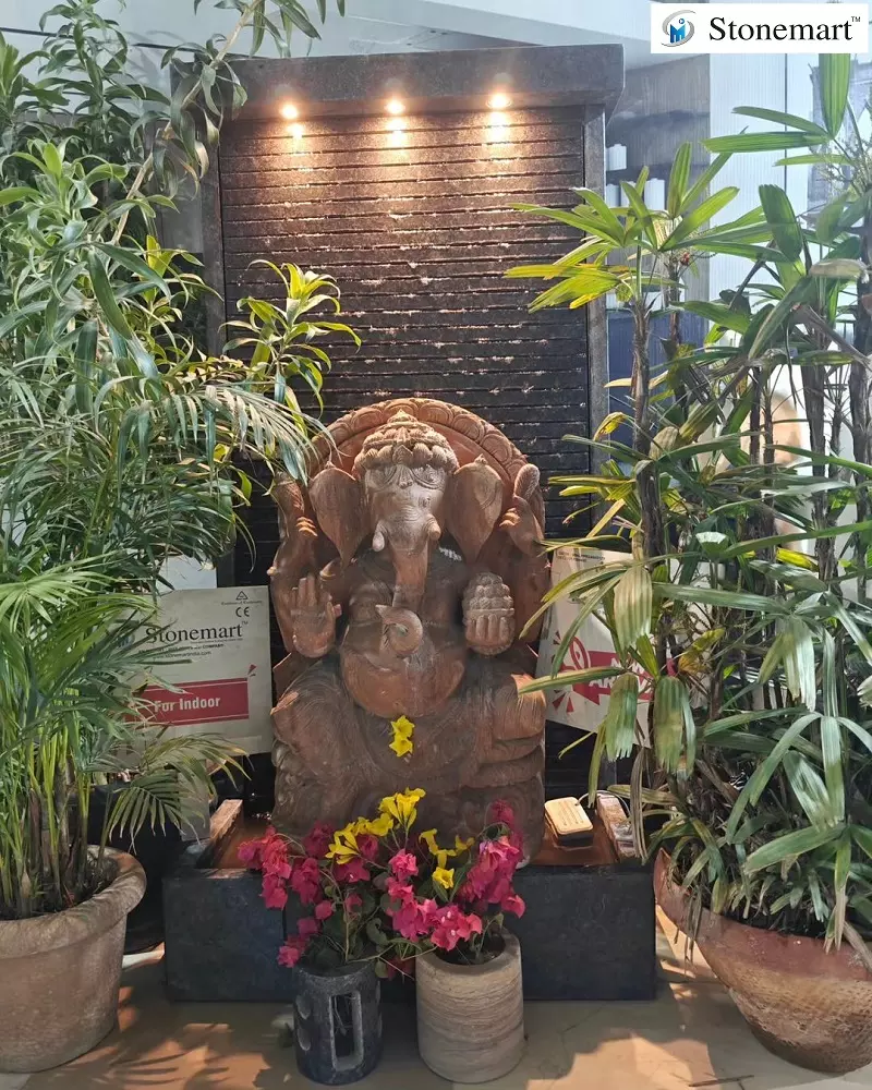 Handcrafted Stone Ganesha Water Fountain