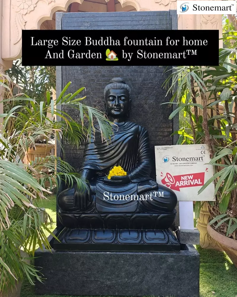 Stone Buddha Waterfall For Office Decor