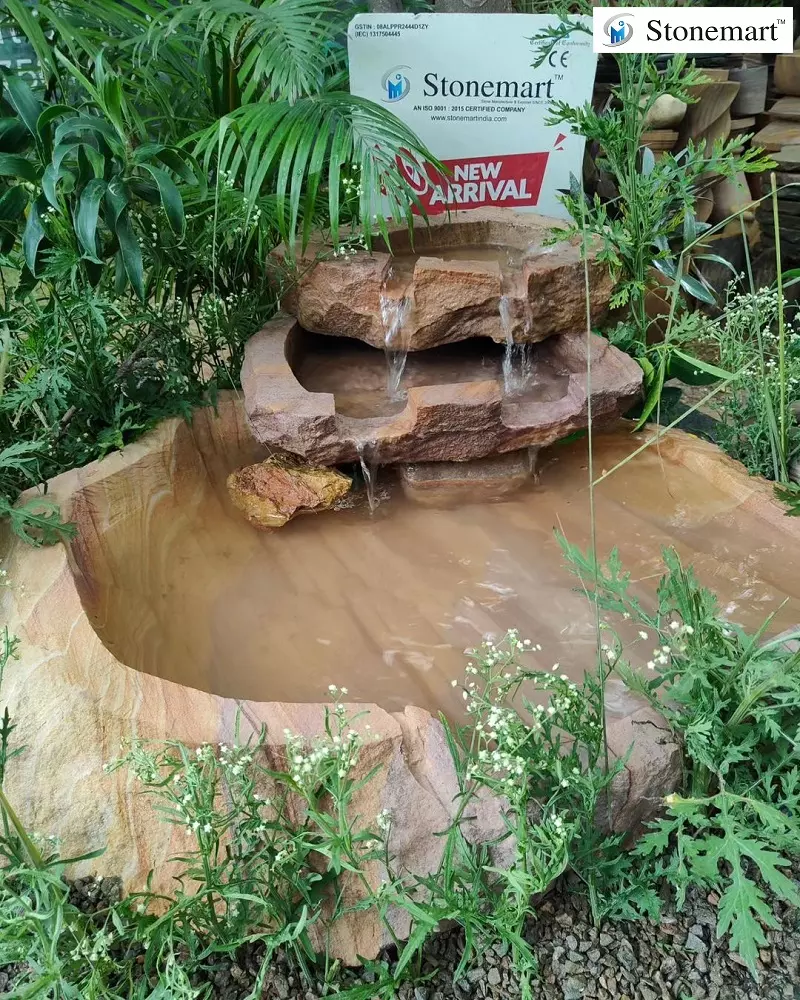 40 29 17 Inch 300 Kg Natural Stone Waterfall For Indoor And