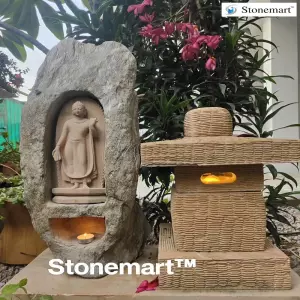 Sold To Goa 2.5 Feet 120 Kg Rock Bamiyan Buddha Statue With Stone